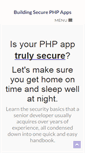 Mobile Screenshot of buildsecurephpapps.com